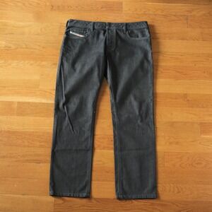 Diesel Zatiny Jeans Mens Black Dark Wash Regular Bootcut 34x32 0088Z Denim